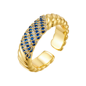 <b>Adjustable</b> Geometric <b>Ring</b> With Micro Pave Zircon Inlay For Women Index Finger Gift Jewelry - Product Image 5
