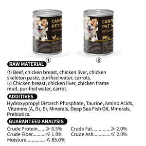 Mousse de viande de poulet en conserve pour chiens, pâté crémeux et lisse sans sucre, pour la croissance musculaire, nutrition complète pour chiots, alimentation quotidienne - Product Image 2