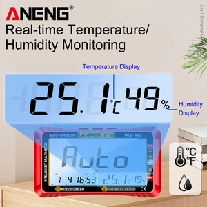 มัลติมิเตอร์แบบมืออาชีพ 613 จอแสดงผลดิจิตอลอัจฉริยะ มัลติมิเตอร์ 3-in-1 ปฏิทิน เครื่องวัดอุณหภูมิ และเครื่องวัดความชื้น เครื่องมืออเนกประสงค์ - Product Image 2