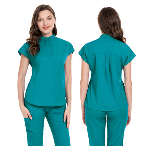 Uniformes de Hospital para Enfermeras, Conjuntos de Uniformes Médicos para Mujer, Cómodos, Elásticos, a la Moda, de Manga Corta, Tejido de Alta Calidad, Disponibles en Stock - Product Image 3