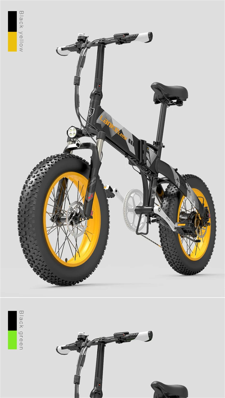 Lankeleisi X2000 Fat Tire Folding Electric Bike Adult 1000W Foldable Bicycle Electric City E-bike Urban E Bike