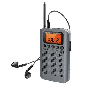 Mini Zakformaat Digitale Display Am Fm Sw Air Vertaling Fm Radio Con Auriculares Fm/Am Radio Door Speaker