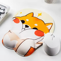 Tapis de souris ergonomique personnalisé pour clavier de jeu, avec repose-poignets en gel de silicone 3D, motif anime sexy, style dessin animé, écologique