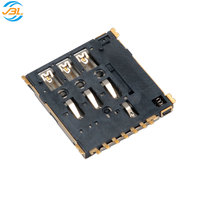 Connecteur de carte Nano SIM 7 broches, type Push-Push, en acier inoxydable, montage SMT, argenté, haute qualité, best-seller