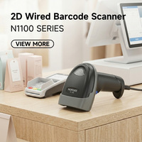 Escáner de Códigos de Barras Inalámbrico Profesional de Uso Comercial N1100R OEM ODM, Lector de Códigos QR 1D 2D, Interfaz USB COM, en Stock