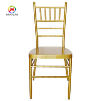 Chaises de Mariage Chiavari en Métal Doré pour Événements et Fournitures de Mariage