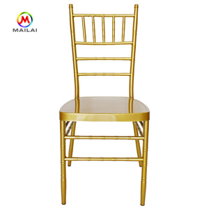 Chaises de Mariage Chiavari en Métal Doré pour Événements et Fournitures de Mariage - Product Image 2