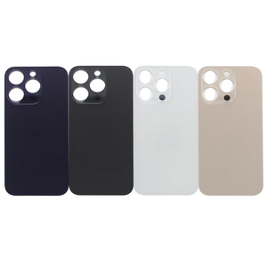 ฝาหลังกระจกสำหรับ iPhone 14pro 14pro max สีดำ สีม่วง สีขาว สีทอง อะไหล่เปลี่ยนฝาครอบแบตเตอรี่โทรศัพท์มือถือ - Product Image 1