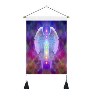35*50cm kleine Büro Wandbehang Sonne Mond Blume Phase Tapisserie Sieben Chakra Buddha Yoga Makramee Wandt uch Decke mit Quaste - Product Image 5