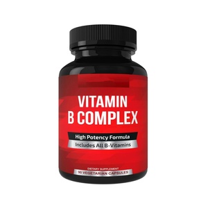 Capsule de complexe de vitamines B avec vitamines B12, B1, B2, B3, B5, B6, B7, B9, acide folique, folate pour l'énergie cellulaire et la clarté mentale - Product Image 1