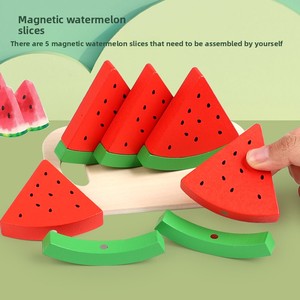 Creative Realistic Watermelon Slice Toy Simulation Fruit Model Set Multifunctional Educational Sensory Play Prop for Kids - Product Image 5