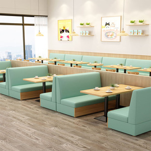 Combinazione cabina del divano per gli spuntini del tè mobili del ristorante per Hot Pot Burger latte negozi di Noodle del tè tavoli e sedie - Product Image 1
