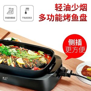 Aining <b>Electric</b> Grill Fish <b>Pan</b> Rectangular Non-Stick Household Commercial Use Single-Sided Heating Mechanical Control - Product Image 3