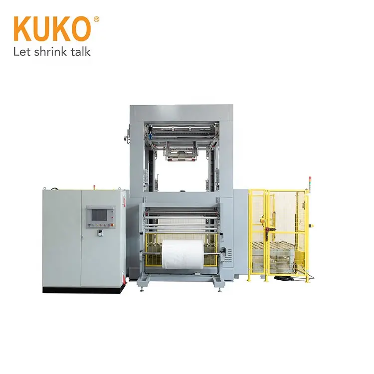 Aluminum ingot Large materials Automatic hooding machine price for shrink wrapping machine