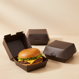 Contenedor de Papel para Hamburguesas, Envase para Comida para Llevar, Caja para Papas Fritas y Hamburguesas con mi Logotipo para Camión de Comida - Product Image 1