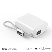 Batterie externe semi-solide NITIKA 20000mAh 45W PD, chargeur rapide portable double USB-C, certifié PSE