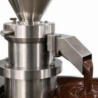 Broyeur colloïdal industriel en acier inoxydable 2-50 microns, broyeur ultra fin pour fèves de cacao, machine à fabriquer du beurre de cacahuètes