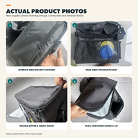 Kit de voyage pour chien, sac organisateur imperméable en Oxford avec 2 contenants de rangement pour nourriture, 2 bols pliables pour animaux de compagnie et tapis d'alimentation portable
