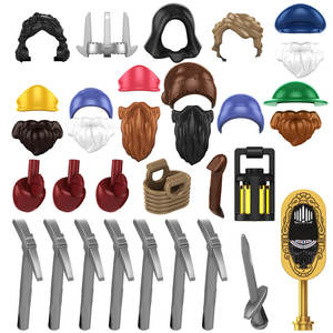 TP1041 Figura de Bloques de Construcción Educativos para Niños, Personajes de Dibujos Animados de la Princesa Blancanieves, los Enanitos, la Reina Malvada y la Bruja - Product Image 1