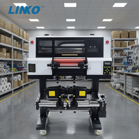 Imprimante DTF UV A3 LINKO en gros avec doubles têtes d'impression XP600, machine numérique UV DTF 30 cm pour films AB, pour l'impression d'autocollants sur bouteilles