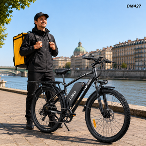 Vélo électrique de 108 km d'autonomie, vélo cargo électrique 27,5 pouces, batterie grande capacité, moteur haute vitesse pour livreur - Product Image 1