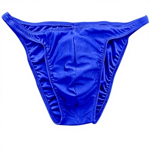 MUSCLE String de poseur de musculation pour hommes, taille basse, tricoté, OEM ODM, Nylon Spandex, lavage à la main uniquement, couleur unie MS32 - Product Image 1