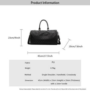 फैशन नए हल्के डफ़ल बैग बड़ी क्षमता विशाल टिकाऊ दैनिक व्यापार यात्रा जिपर पेटेंट चमड़े से बना बंद - Product Image 3