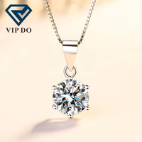 Collier pour femme en or 18 carats AU750 avec diamant de laboratoire D-FL-3EX, taille ronde/poire/émeraude, serti griffe, personnalisable OEM/ODM