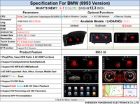 YZG 12.3 "Android 10 8 Core 4G 64G lecteur Radio multimédia de voiture pour BMW série 5/3 E60 E61 E62 E63 E90 E91 Navigation GPS