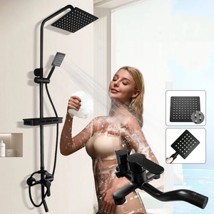 Buon fornitore di vendita rotondo a due funzioni bagno nascosto doccia Set personalizzato Flor Ducha fontana doccia - Product Image 5