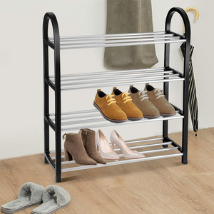 Simple Multifunctional Metal Shoe <b>Rack</b> Multi Layer Household Indoor Storage Shoe Floor Standing Storage <b>Rack</b> for Entryway - Product Image 4