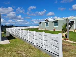 Showtech Real Estate превосходный дизайн виниловый полууединенный забор для обеспечения безопасности и эстетической привлекательности плетеная корзина - Product Image 4