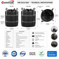 Sac cylindrique noir anti-UV, forme ronde, en PP, pour le stockage en vrac, protection contre la lumière pour les matières premières chimiques et les granulés plastiques