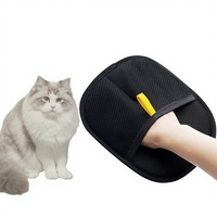 Gants électrostatiques réutilisables 100 % coton pour enlever les poils d'animaux, avec brossage bidirectionnel, collecte des poils, lavables, pour chats et chiens