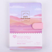 Journal à boucle magnétique à couverture rigide de qualité supérieure 32K Space Cover Pink Fantasy Notebook avec reliure thermique en papier durable
