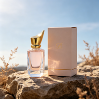 Flacon de parfum carré vide de luxe 30ml 50ml 100ml en verre avec pompe pulvérisatrice, couvercle en aluminium et boîte cadeau pour emballage cosmétique haut de gamme
