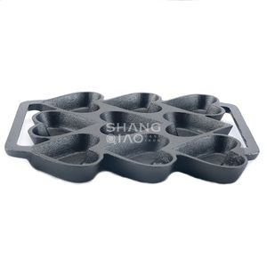 9 Mallen Gietijzeren Hartvormige Eipan Gesmolten Glazen Hartvormen Hartvormige Cakevormen - Product Image 3