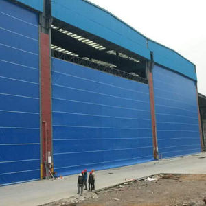 Elektrische gemotoriseerde vliegtuig leger scheepswerf lifting <span class=keywords><strong>up</strong></span> pvc flexibele grote gate vouwen mega deur - Product Image 3