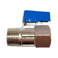 Mini-vanne à bille en alliage de zinc, raccord NPT OEM, 1/2 pouce, manuelle, pour eau, durable, poignée en aluminium, vente en gros d'usine