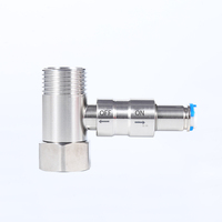 Accessoire de robinet avec connecteur 1/4 pouce, interface à connexion rapide, vanne à bille en acier inoxydable 304 avec poignée métallique