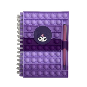 Bán buôn A5 xoắn ốc Silicone bong bóng căng thẳng cứu trợ máy tính xách tay với bút Kawaii Quỷ kuromi - Product Image 1