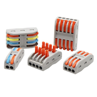4p pour PCT Soft Hard Quick Connect Wire Joint Terminal Block Building Quick Connect 4-5 Connector for Power Parallel Connecting