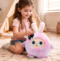 Robot éducatif en peluche IA avec lumière et son pour l'apprentissage précoce et le jeu interactif