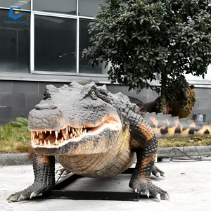 AA-06 Animal Models Realistic Life Size Animatronic Crocodile Zoo Decoration