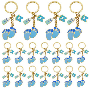 Porte-clés Bouteille de Bébé Rose et Bleue, Cadeau Commémoratif pour Parents, Mère et Père, Idéal pour Révélation du Sexe et Banquets de Bébé - Vente Flash - Product Image 2