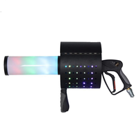 Pistolet à CO2 en métal avec télécommande LED et lumières multicolores pour fêtes, mariages, événements DJ, canon à confettis