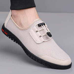 Zapatos Casuales de Verano para Hombre, Tejido Fly Knit, Malla Transpirable, Suela de Goma Ligera, Punta Redonda, con Logo, Sin Cordones - Product Image 1