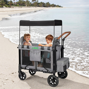 Poussette-chariot SHUANGXING en alliage d'aluminium et tissu Oxford, design côte à côte pour deux enfants, pliable, pour les 0-3 ans - Product Image 2