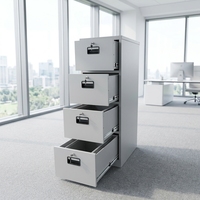 Luoyang Fournisseur Armoire à 4 tiroirs Bureau en acier Armoire à tiroirs de classement A4 à 4 niveaux Casier vertical en acier métallique