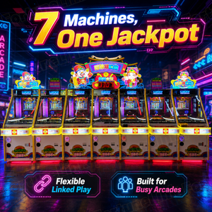Máquina de Empujar Monedas Lucky Fortune God 7 Jugadores, Proveedor Directo de Máquinas Recreativas, Juego de Empujar Monedas Personalizado B2B - Product Image 4